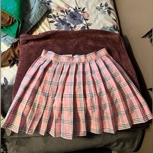 Pink pleatef Skirt